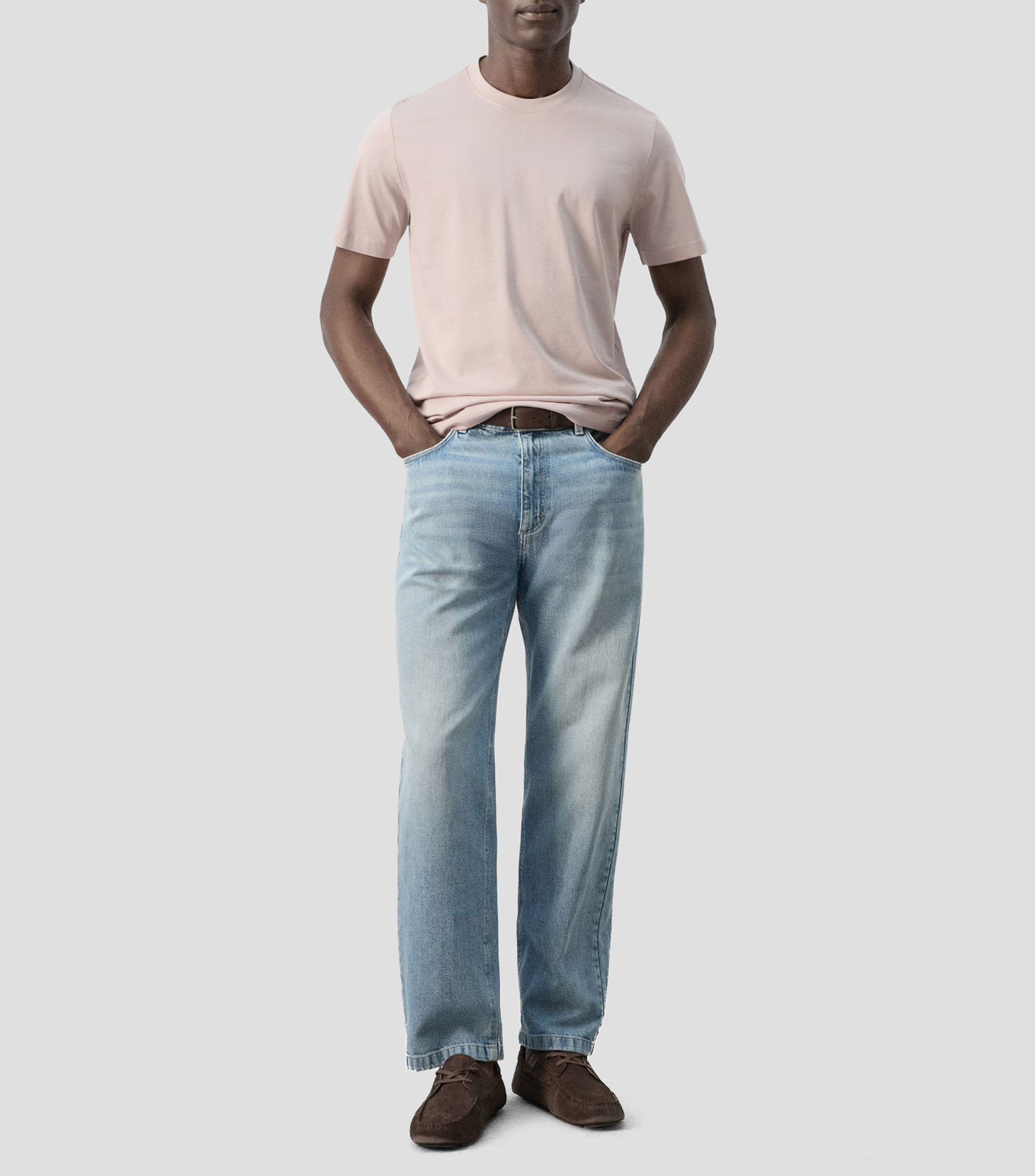 Playera cuello redondo manga corta lisa Hombre